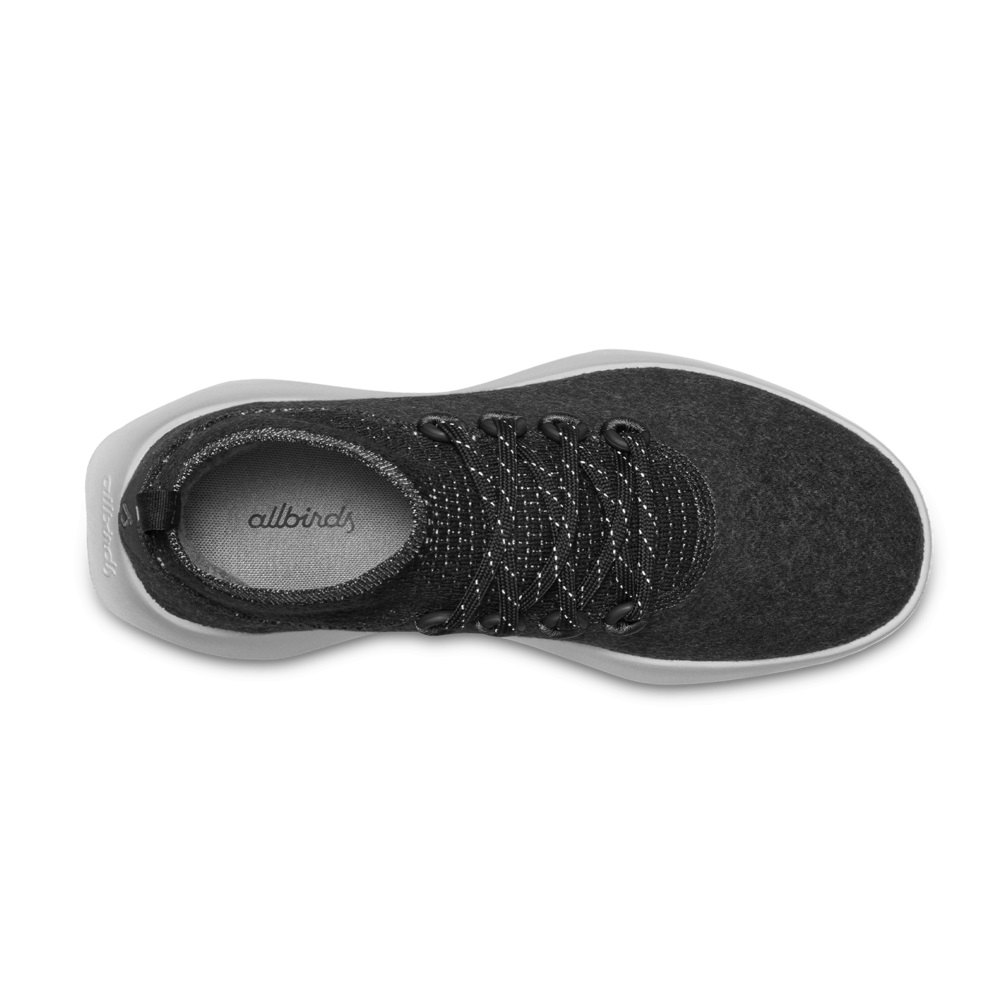 Allbirds Women\'s Wool Dasher Mizzles Mid - Running Shoes Black - OPS956031